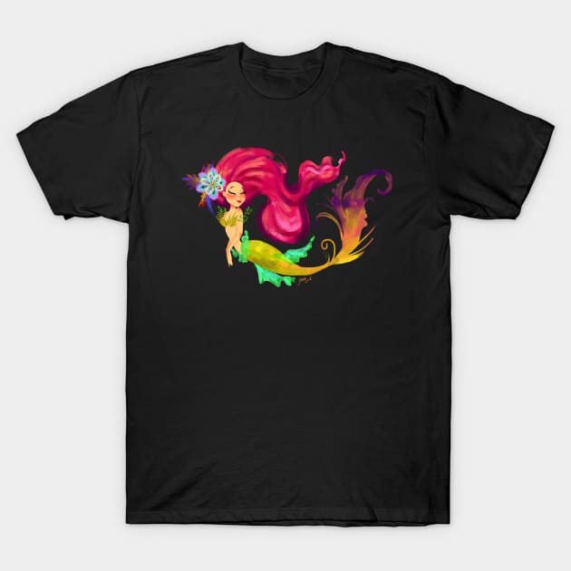 Mermaid Ultra pink hair T-Shirt by AlineSantAnna